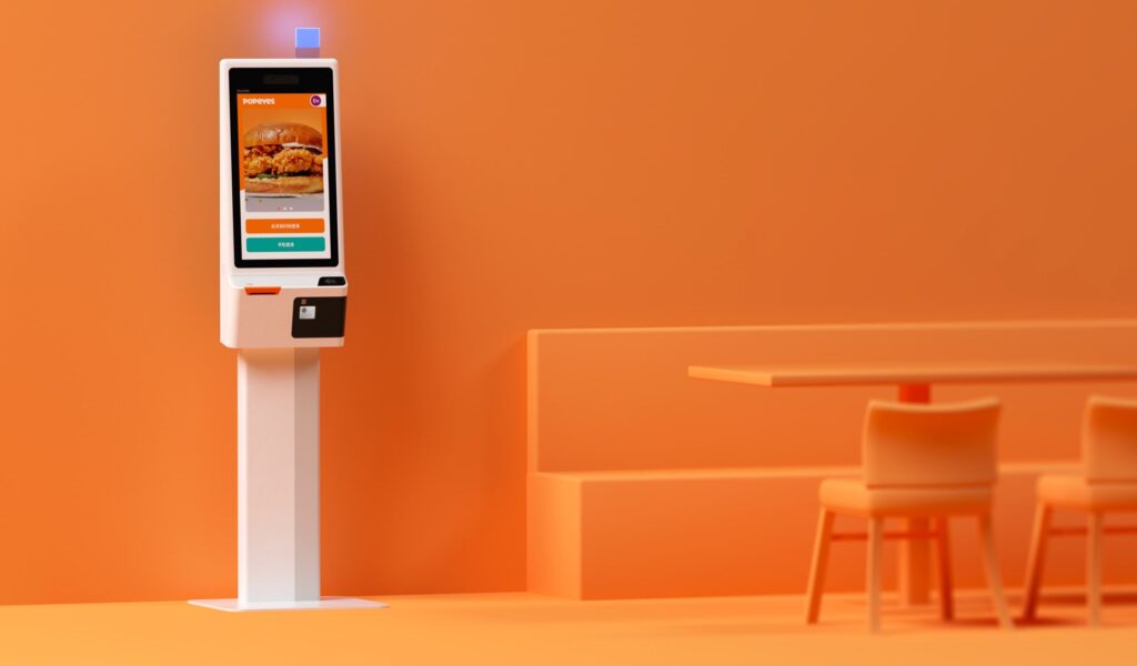 Hivive self-ordering kiosk in a restaurant