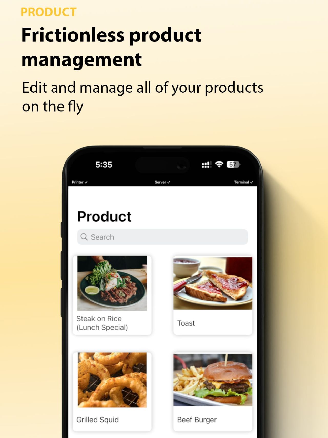Product management on a phone